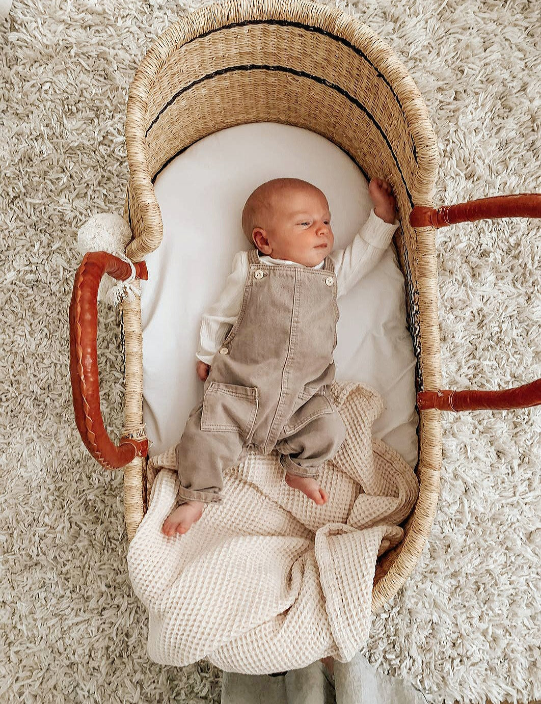 Oatmeal Waffle Knit Blanket